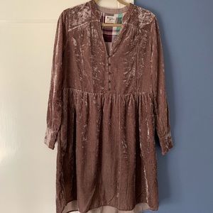 Anthropologie crushes velvet tunic dress